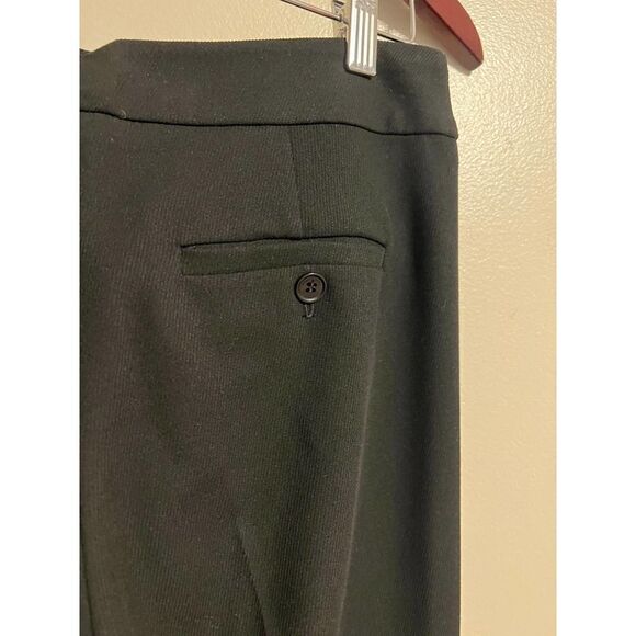 Trina Turk White Trousers with Back Stripes and Black Back Sz. 4 - Picture 6 of 8